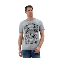 Cipo & Baxx Erkek Bisiklet Yaka Günlük Rahat Kesim T-shirt Ct838 Gre