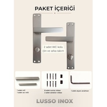 Lusso İnox Aynalı Kapı Kolu Lüks Wc Kapı Kolu