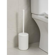 Beyaz-siyah-bej Çizgili Lüks Tuvalet Fırçası Seti 30 Cm Uzunluk Modern, Şık Ve Dayanıklı Banyo Aksesuarı Kaymaz, Hijyenik Tasarım Beyaz Açık Ahşap