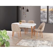 Beyaz 90 160+30 Kelebek Açılabilir Masa Beyaz