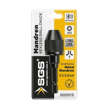 Sgs5610 Otomatik 1/4 Hex Mini Metal Mandren 0.3-6.5 Mm