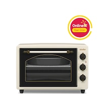 Simfer 3495 Retro Bej 34 LT Statik Mini / Midi Fırın - 4 Fonksiyon, Programlanabilir Pişirme & Isı Kontrol