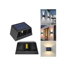 Büro Ev Ofis Bahçesi İçin Solar Şarjlı Çift Yönlü Dış Mekan Duvar Lambası Diğer