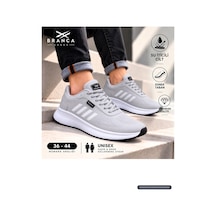 Branca Unisex Kadın Erkek Yarı Ortapedik Günlük Spor Sneaker Yürüyüş Outdoor Ayakkabı Buz - Beyaz Gümüş