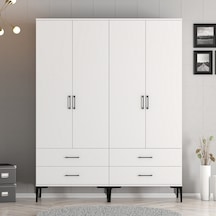 Variant Kumsal 4 Kapılı Tt Gardrop - Beyaz / Beyaz