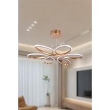 Modern Eskitme Papatya Tek Renk Beyaz&sarı&günışığı Led Avize Gold