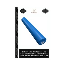 Delux Serisi Pilates Esneme Egzersiz Bfr-90x15-blue Uzun Foam Roller Mavi Renk 90x15 Cm