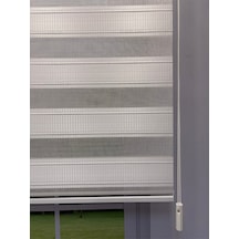 Viola Serisi Beyaz Keten Dokulu Zebra Stor Perde