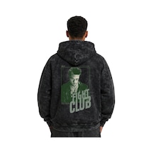 Sevbano Fight Club Tyler Durden Film Baskılı Unisex Oversize Yıkamalı Pre Siyah