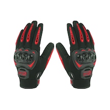 Folinda Kara-kırmızı Bisiklet Eldiveni Xxl - Dört Mevsim Uygun, Tabanlı, Tam Parmaklı, Dokunmatik Ekranlı - Motosiklet, Atv, Elektrikli Araçlar İçin
