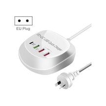 Wlx-t3p 4'ü 1 Arada Pd Qc Çok Fonksiyonlu Akıllı Hızlı Şarj Usb Şarj Cihazı Ab Fiş