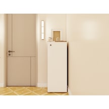 1 Kapaklı Çok Amaçlı Amalfi Beyaz Renk Dolap Kahverengi - Beyaz