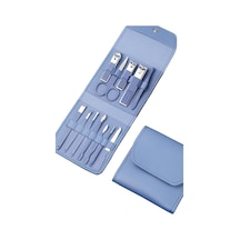 Deri Çantalı 12 Parça Çelik Manikür Tırnak Makası Seti Cin371