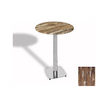 Bistro Masa Tokyo Kromnikel - Werzalit, Wermodin Ve Allzalit Tabla 60 Cm Çap - Maracaibo Çok Renkli