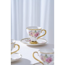 Yolanda 6 Kişilik Porselen Kahve Fincan Takımı - 90 Ml Renkli