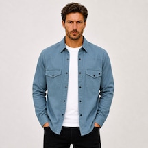 Classics Men Reeport Uzun Kol Slim Fit Erkek Kot Gömlek - 7643 Mint Classics Men Reeport Uzun Kol Slim Fit Erkek Kot Gömlek - 7643 Mint