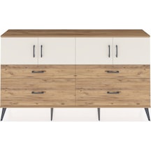 Arges Konsol 2 Raflı 4 Çekmeceli 4 Kapaklı 176x30x99 Çam-aytaşı/ç Çam-aytaşı/çam