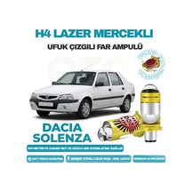 Dacia Solenza 2003 - 2005 Lazer Mercekli Ufuk Çizgili Far Ampulü Araç Motosiklet Led Şimşek Etkili