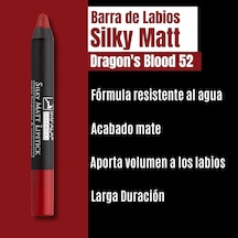 Dudak Kalemi - Silky Matt Lipstick - Uzun Süre Kalıcı & Suya Dayanıklı No 52 Dragon's Blood Çok Renkli