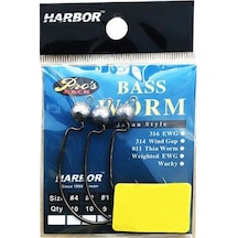 Harbor Sh53 Bass Worm No:1/0 4 Pcs Jig Head