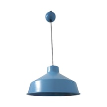 Rys Retro Metal Mavi Dekoratif Tekli Kafe Mutfak Çocuk Odası Sarkıt Avize Çap:30 Cm-rys5051 Beyaz