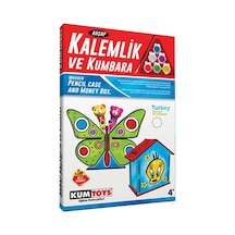 5304 Ahşap Kalemlik Ve Kumbara Seti renkli