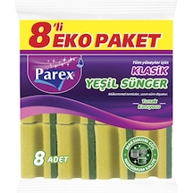 Parex Klasik Yeşil Sünger Oluklu 8 Li