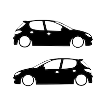 Peugeot 206 Plus Sticker Peugeot Sticker 206 Gölge Sticker