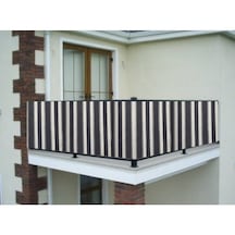 Ceylan Home Balkon Demiri Perdesi Bağcıklı Gri Beyaz 850X80