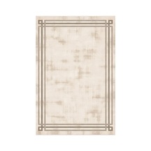 Kartela Halı Rilo Halı Kaymaz Taban Makinede Yıkanabilir Halı Bej - 60 X 90 Cm