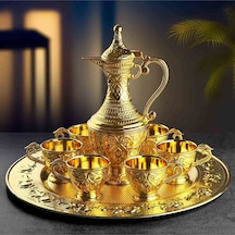 Safir 8 Parça Zemzem Takımı Hediyelik Ve Sunumluk Set - Altın Renk