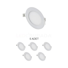 Cata Ct-5144 Slim Led Panel 3w Beyaz - 5 Li Paket Beyaz