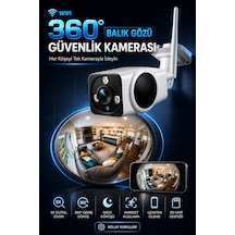 3mp Wifi Full Hd Kablosuz İç Ve Dış Mekan Balık Gözü Sd Karta Kayıt Yapan Telefondan İzleme Yapılabilen Güvenlik Kamerası