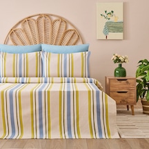 Soft Verano Çift Kişilik Pike Takımı - Bej / Yeşil Renkli