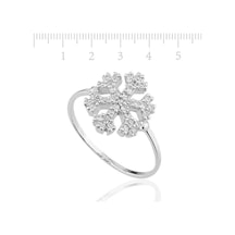 Gümüş Kar Tanesi Yüzük (551169098)