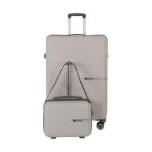 Mçs Polipropilen 2li Valiz Seti Büyük & Makyaj V374 S24sy1000076-set 00424 Kemik/gri Kemik - Gri