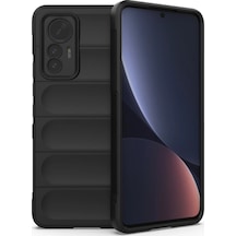 Ilkeshop Newface Xiaomi Mi 12 Lite Kılıf Optimum Silikon - Siyah Sıyah