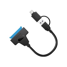 A4204 2in1 Usb 3.0 Type-c To 2.5 İnç Sata Hdd Ssd Çevirici Dönüştürücü Standart