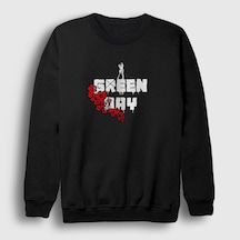 Presmono Unisex Love Green Day Sweatshirt Siyah