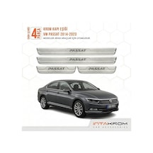 Volkswagen Passat 2015-2023 Uyumlu Satine Krom Kapı Koruma Eşiği