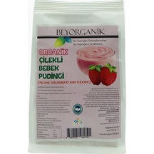 Organik Çilekli Bebek Pudingi 200gr Şeker İlavesiz