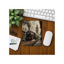 Londra Tren İstasyonu Baskılı Oyuncu Mousepad 0178
