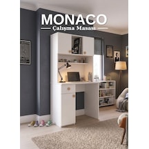 Monaco Çalışma Masası Beyaz Beyaz