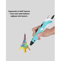 Ergonomik 3d Yazıcı Kalem 1,75 Mm Filament Uyumlu