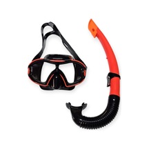 Çocuk Dalış Maskesi Ve Snorkel Seti - Star Diving - Kırmızı Çok Renkli