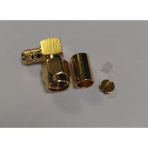 SMA Erkek 90 Derece RG58 Sıkmalı