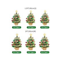 Pazly 2ft Led Masa Noel Ağacı - Akülü Çok Renkli Led Dize Işıklı