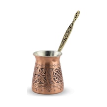 Kalın İşlemeli Bakır Cezve 550 ml