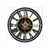 Cm 18k050 Çarklı 90 Cm Duvar Saati Dekoratif Salon Ofis Saat Model 18k050 Çok Renkli