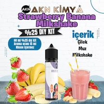 Strawberry Banana Milkshake Yoğun Dıy Kit Çilek Muz Gıda Aroması %25 Oranda Aroma İçerir Hazır Değildir 60 Ml